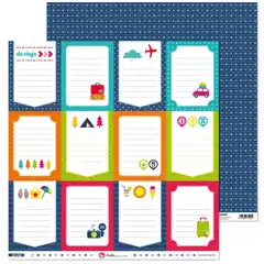 PACK5 PAPEL SCRAP 12x12TARJETAS DE VIAJ GRAFOPLAS REF.37019149
